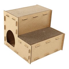 Kissan talon raaputuskortti kaksikerroksinen irrotettava toppi Ihana aaltopahviraapimet Cat Cave Cat House raaputuskortti M hinta ja tiedot | Kissan lelut | hobbyhall.fi