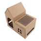 Cardboard Cat House Kaksikerroksinen suuri tilaikkuna Katto Aaltopahvi Cat Scratcher Box House hinta ja tiedot | Kissan lelut | hobbyhall.fi