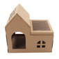 Cardboard Cat House Kaksikerroksinen suuri tilaikkuna Katto Aaltopahvi Cat Scratcher Box House hinta ja tiedot | Kissan lelut | hobbyhall.fi