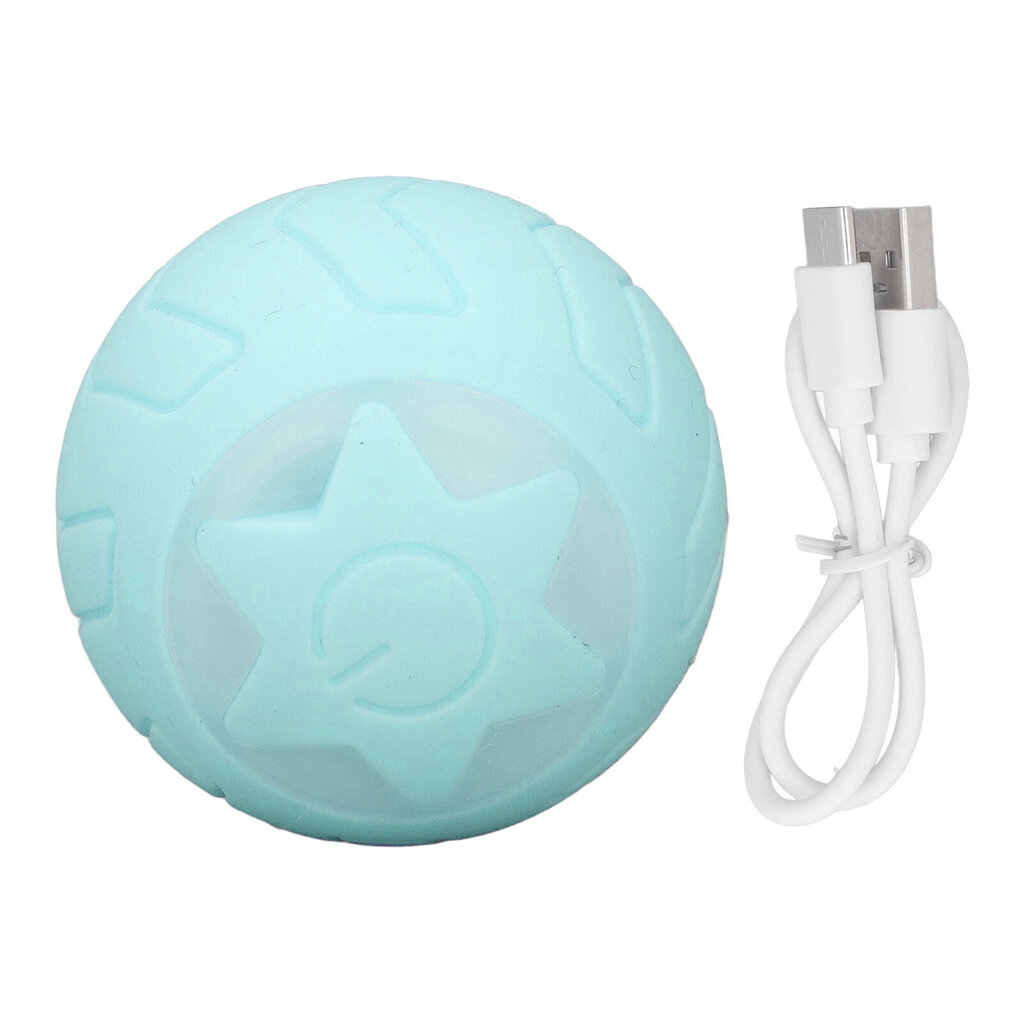 Peppy Pet Ball kissoille LED-salamalla värikkäät valot Automaattinen pyörivä pallo USB-ladattava vauvansininen englantilainen pakkaus hinta ja tiedot | Kissan lelut | hobbyhall.fi