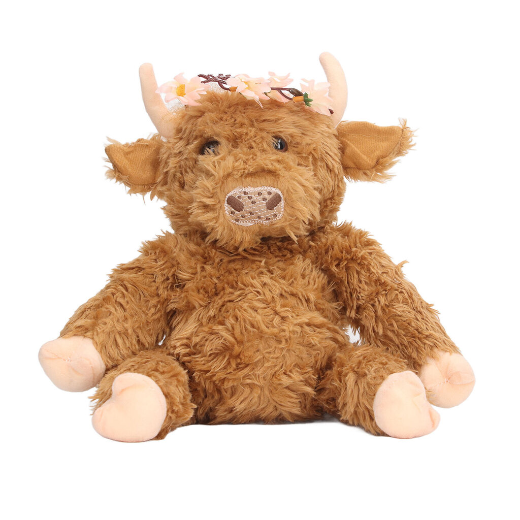 Highland Cow Pehmo Söpö hieno pehmo, pehmotäytetty istuva  Ruskea 25 cm / 9,8 tuumaa hinta ja tiedot | Pehmolelut | hobbyhall.fi