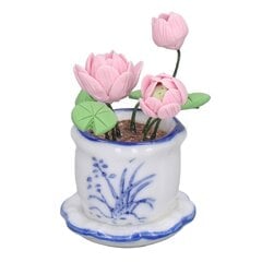 1:12 Scale Dollhouse Potted Lotus Pot Miniature Resin Decor Pieni Ruukku Lotus Pot hinta ja tiedot | Lasten leikkimökit ja -teltat | hobbyhall.fi