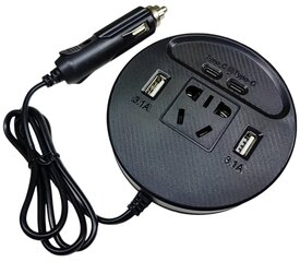 Autoinvertteri 220V 4xUSB-C Tehokas 3,1A EU UK US hinta ja tiedot | Sähköiset lisätarvikkeet | hobbyhall.fi