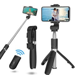 360° kääntyvä monopod puhelinteline Teleskooppinen Selfie Stick iPhone Androidille hinta ja tiedot | Polkupyörälaukut ja puhelinpidikkeet | hobbyhall.fi