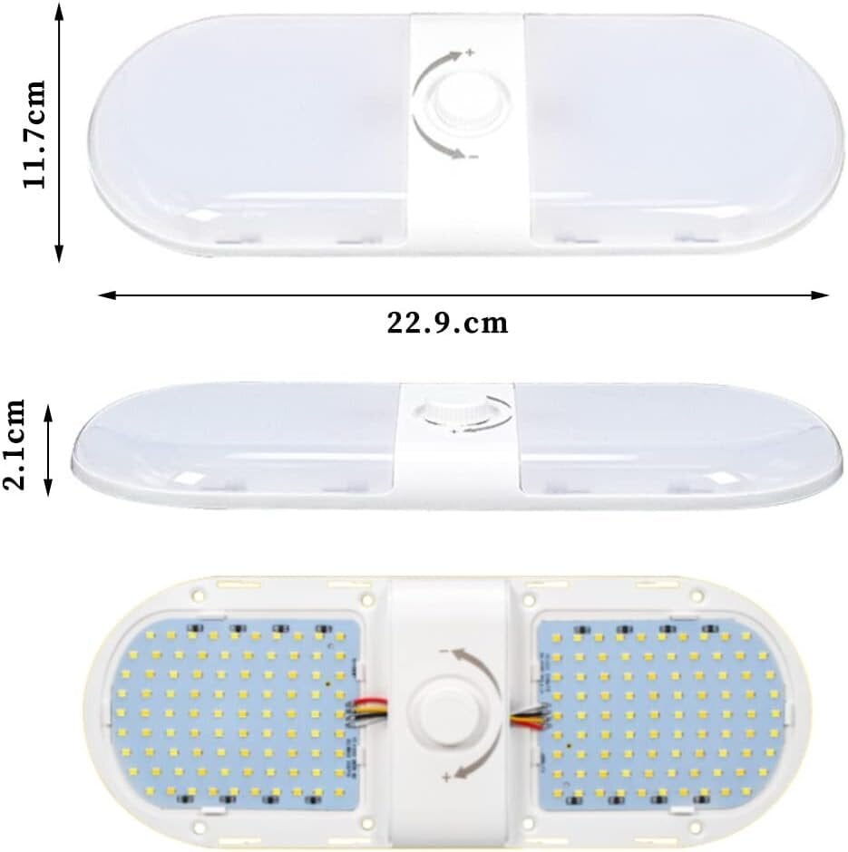 Himmennettävä LED kuorma auton sisäkattovalo 12V 24V kytkimellä 3 värillinen pyörivä yleiskäyttöinen matkailuauton retkeilyyn (1#180 LED) hinta ja tiedot | Upotettavat valaisimet ja LED-valaisimet | hobbyhall.fi