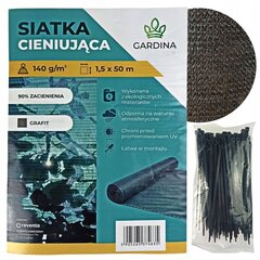 Varjostinverkko Gardina 90%, 1,5 x 50m + 100 kiinnityshihnaa hinta ja tiedot | Puutarhatyökalut | hobbyhall.fi