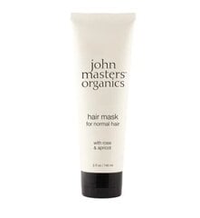 Hiusnaamio normaaleille hiuksille John Masters Organics Rose & Apricot Hair Mask, 148 ml hinta ja tiedot | Hiusnaamiot, öljyt ja seerumit | hobbyhall.fi