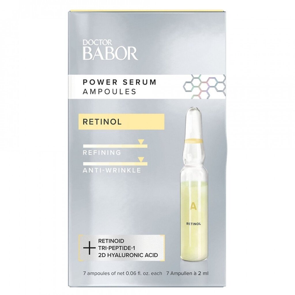 Kasvojen ampullisarja retinolilla Babor Retinol Ampoule, 2x7 ml hinta ja tiedot | Kasvoöljyt ja seerumit | hobbyhall.fi