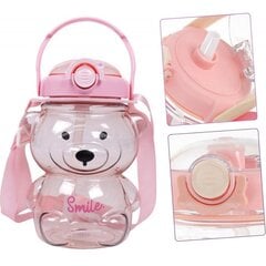 Juomapullo pidikkeellä SWEET BEAR pinkki 1000 ml hinta ja tiedot | Juomapullot | hobbyhall.fi