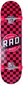 RAD Checkers Complete Skateboard, punainen hinta ja tiedot | Skeittilaudat | hobbyhall.fi