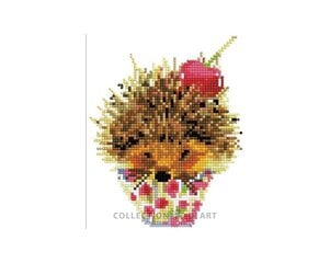 Timanttimaalaus 17x21 cm. "Sweet hedgehog" hinta ja tiedot | Timanttimaalaukset | hobbyhall.fi