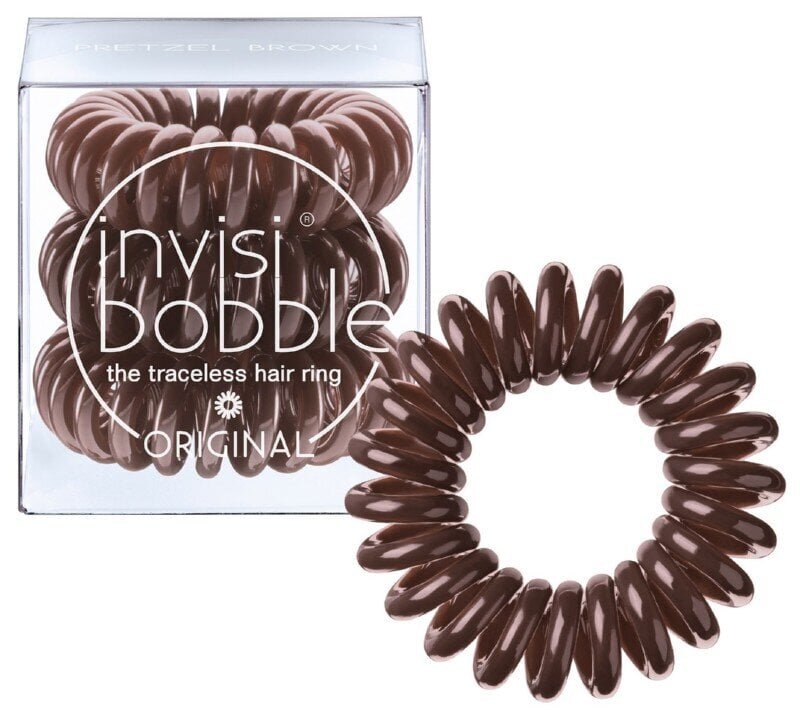 Invisibobble The Traceless Hair Ring hiuslenkki 3, Pretzel Brown hinta ja tiedot | Hiustarvikkeet | hobbyhall.fi