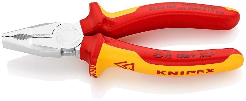 Yhdistelmäpihdit Knipex 0106160, 160 mm hinta ja tiedot | Käsityökalut | hobbyhall.fi