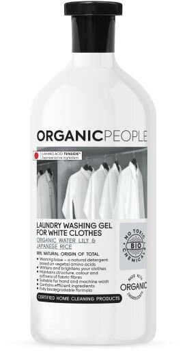 Organic People Eco pesugeeli valkoisille vaatteille, 1000ml hinta ja tiedot | Pyykinpesuaineet | hobbyhall.fi