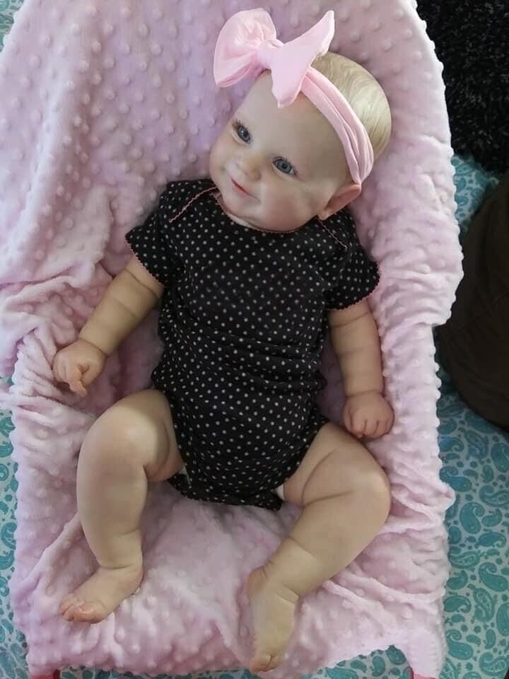 Reborn Baby Doll Maddie Smile Girl 3D Skin hinta ja tiedot | Tyttöjen lelut | hobbyhall.fi