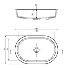 Pesuallas Deante Silia, 58,8 x 39 cm hinta ja tiedot | Pesualtaat | hobbyhall.fi