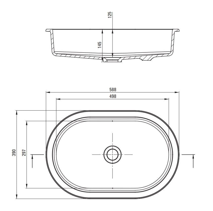 Pesuallas Deante Silia, 58,8 x 39 cm hinta ja tiedot | Pesualtaat | hobbyhall.fi