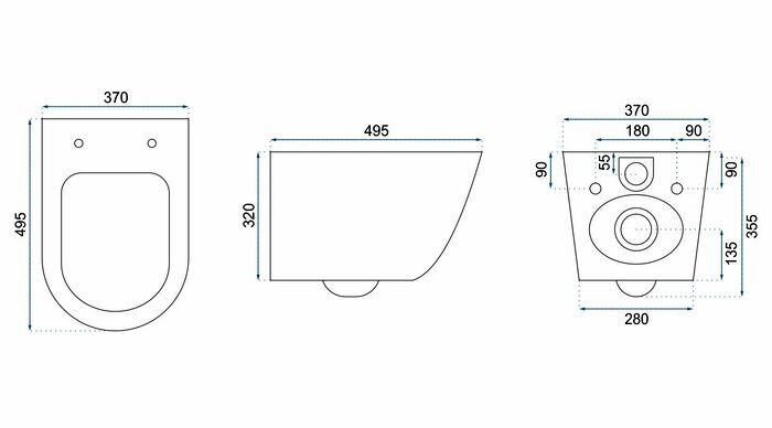 Seinään kiinnitettävä wc-istuin Rea Carlo Mini Flat hinta ja tiedot | WC-istuimet | hobbyhall.fi