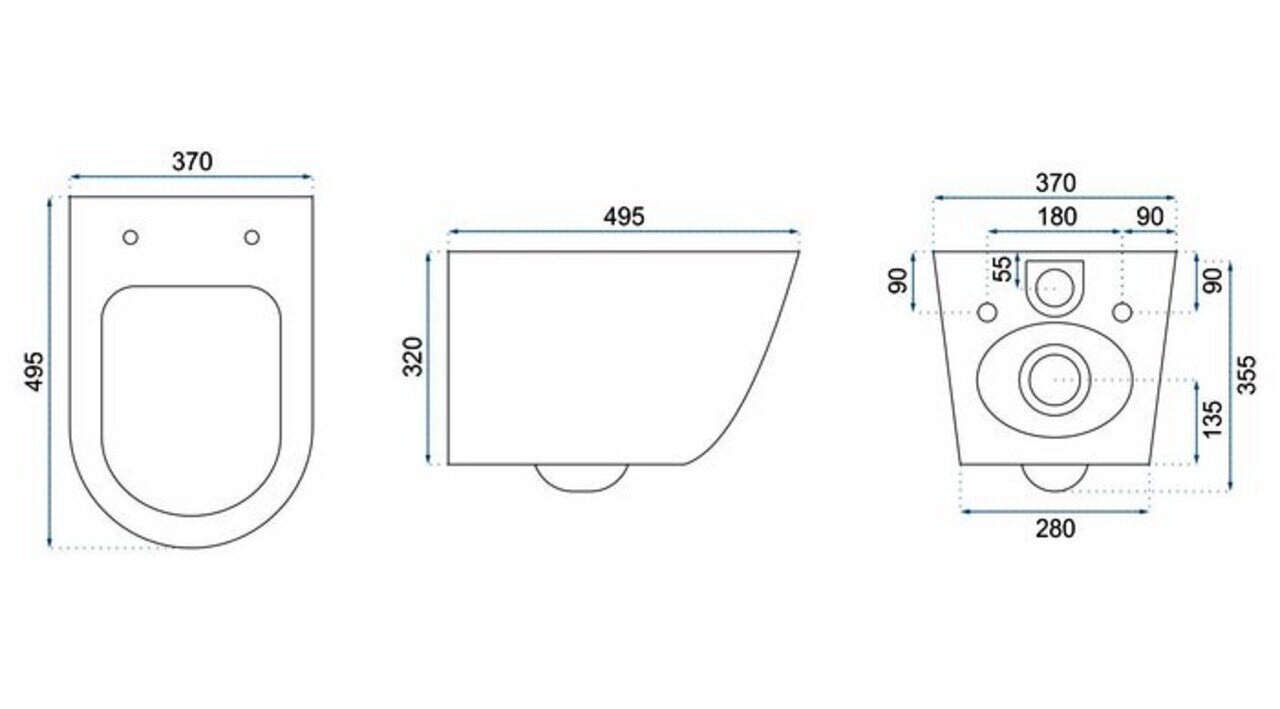 Seinälle kiinnitettävä wc-istuin Rea Carlo Mini Rimless Flat, musta mattapintainen hinta ja tiedot | WC-istuimet | hobbyhall.fi