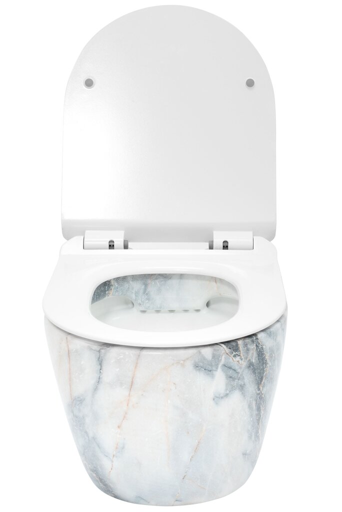 Seinälle asennettava wc-istuin Rea Carlos Slim Rimless, Granite Shiny hinta ja tiedot | WC-istuimet | hobbyhall.fi