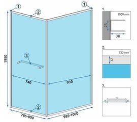 Suihkukaappi REA Space In, musta, 80 x 100, 80 x 100 cm hinta ja tiedot | Suihkukaapit ja suihkunurkat | hobbyhall.fi