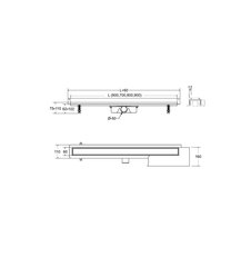 Suihkukanava Virgo Gold Duo, 80 cm hinta ja tiedot | Lattiakaivot | hobbyhall.fi