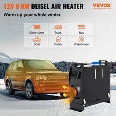 Diesel-ilmanlämmitin 12 V Vevor CY-39, 8 kW, musta hinta ja tiedot | Lämmittimet | hobbyhall.fi