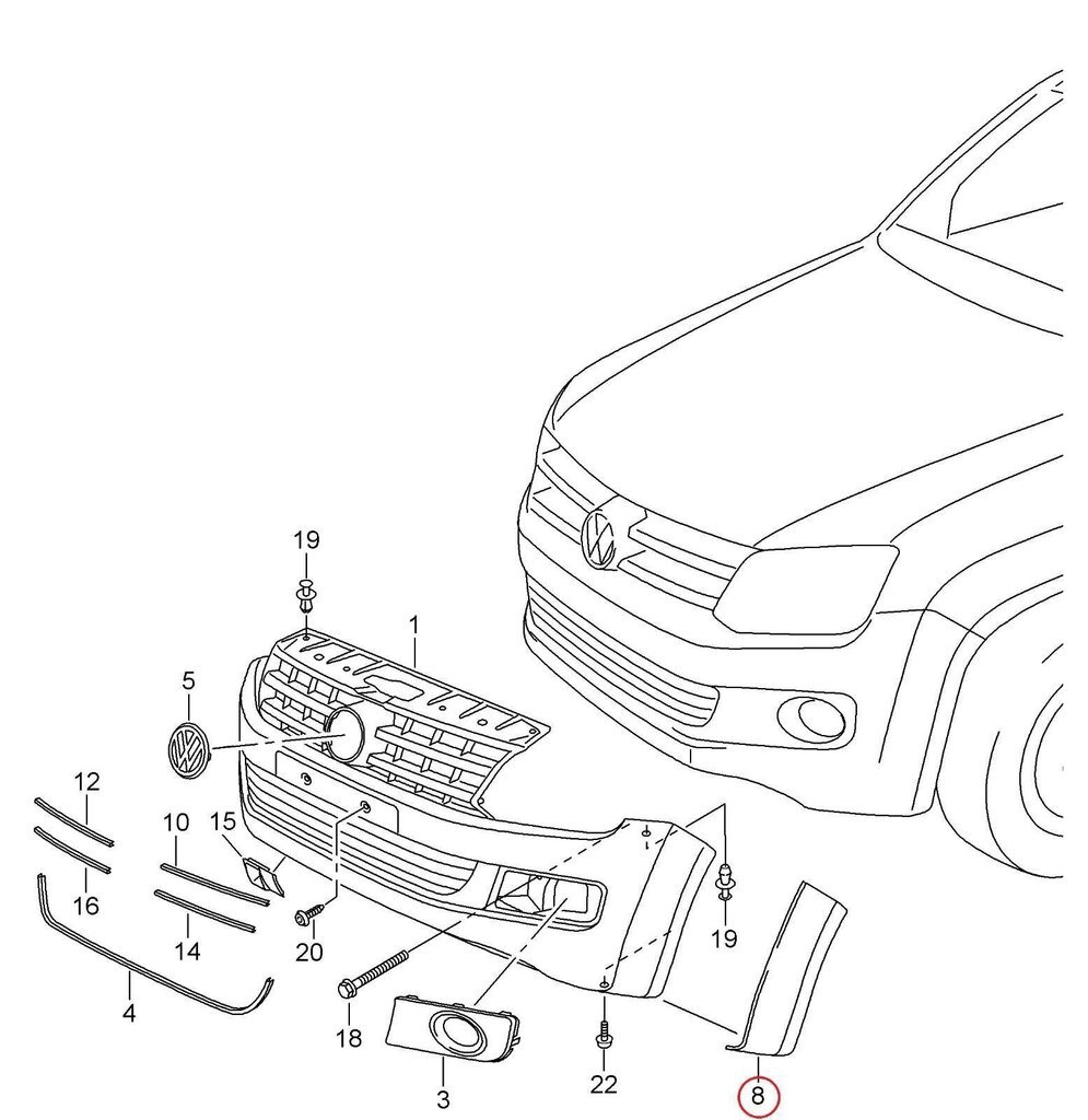 VOLKSWAGEN AMAROK Vasen etupyörän suojus pohjamaalattu aito 2HH853727GRU hinta ja tiedot | Lisätarvikkeet autoiluun | hobbyhall.fi