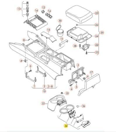 VW AMAROK Sisätilojen ylempi keskikupinpidin Aito 2H0862531A82V hinta ja tiedot | Lisätarvikkeet autoiluun | hobbyhall.fi