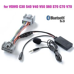 Auton Bluetooth 50 Langaton puhelinsoitto Handsfree Aux In Adapteri Volvo C30 S40 V40 V50 S60 S70 C70 V70 Xc70 S80 Xc90 mikrofonilla hinta ja tiedot | Adapterit | hobbyhall.fi