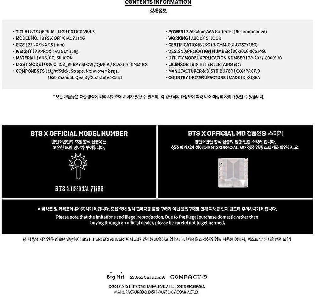 Bts Official Light Stick Ver.3 7 hinta ja tiedot | Pelien oheistuotteet | hobbyhall.fi