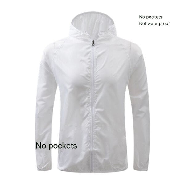 (Aasialainen koko xxxL-Ivory)TRVLWEGO Outdoor Running Camping Retkeily Pyörä Urheilutakki Sun-Protect Ultrakevyt Vedenpitävä Dark Stria Rain Naisten Miesten Takki