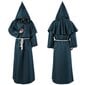 Halloween-asu, keskiaikainen munkkiasu, velhoasu, pappi, Cosplay-asuhuivi, cosplay-asu hinta ja tiedot | Naamiaisasut | hobbyhall.fi