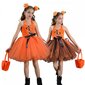 Tytön kurpitsa-asu, röyhelöinen tylle-mekko, jossa tiara ja laukku, Halloween-cosplay-asu hinta ja tiedot | Hameet | hobbyhall.fi