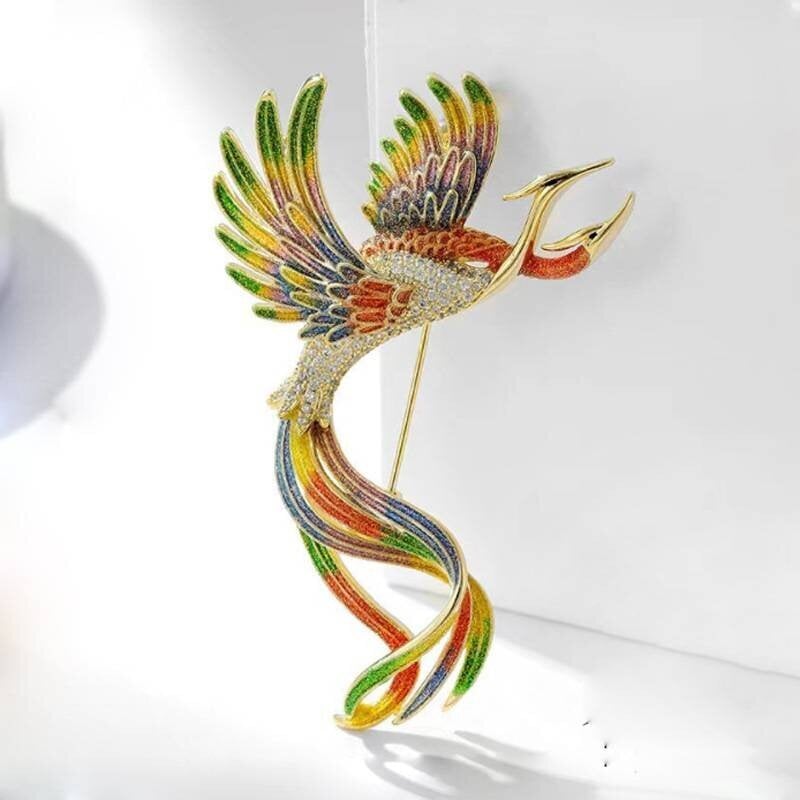 CRYSTAL koristeellinen rintakoru "Birds of Paradise" BZ118 hinta ja tiedot | Rintakorut | hobbyhall.fi