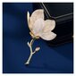 Koristeellinen rintakoru Pearl Magnolia Flower BZ147 hinta ja tiedot | Rintakorut | hobbyhall.fi