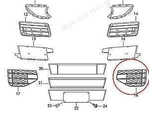 AUDI Q7 V12 07-16 N/S vasen etupuskurin alempi säleikkö aito 4L0807675BT94 hinta ja tiedot | Lisätarvikkeet autoiluun | hobbyhall.fi