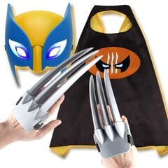 Wolverine Halloween -cosplay-asu, Supersankarin naamiokynsi ja viitta hinta ja tiedot | Naamiaisasut | hobbyhall.fi