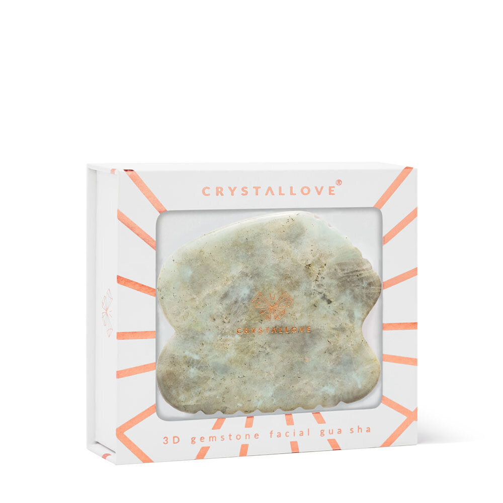 CRYSTALLOVE CONTOUR GUA SHA - labradoriitti gua sha hieronta levy - rajoitettu painos hinta ja tiedot | Kasvojen puhdistus- ja hierontalaitteet | hobbyhall.fi