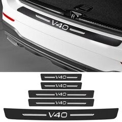 Volvo V40 Logo Etu Taka Kynnys Tarrat Teippi Hiilikuitu auton kynnys Anit Kick Film Tavaratilan suojuksen suojatarrat hinta ja tiedot | Auton sisätilatarvikkeet | hobbyhall.fi