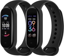 Xiaomi Mi Band 5/6:n kanssa yhteensopiva hihna, klassinen ja värikäs pehmeä silikonikorvausrannekoru Amazfit Band 5:lle. hinta ja tiedot | Älykellojen ja aktiivisuusrannekkeiden lisätarvikkeet | hobbyhall.fi