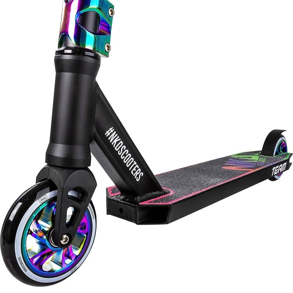 Stunt-skootteri NKD-tiimi "Black Rainbow" hinta ja tiedot | Potkulaudat | hobbyhall.fi