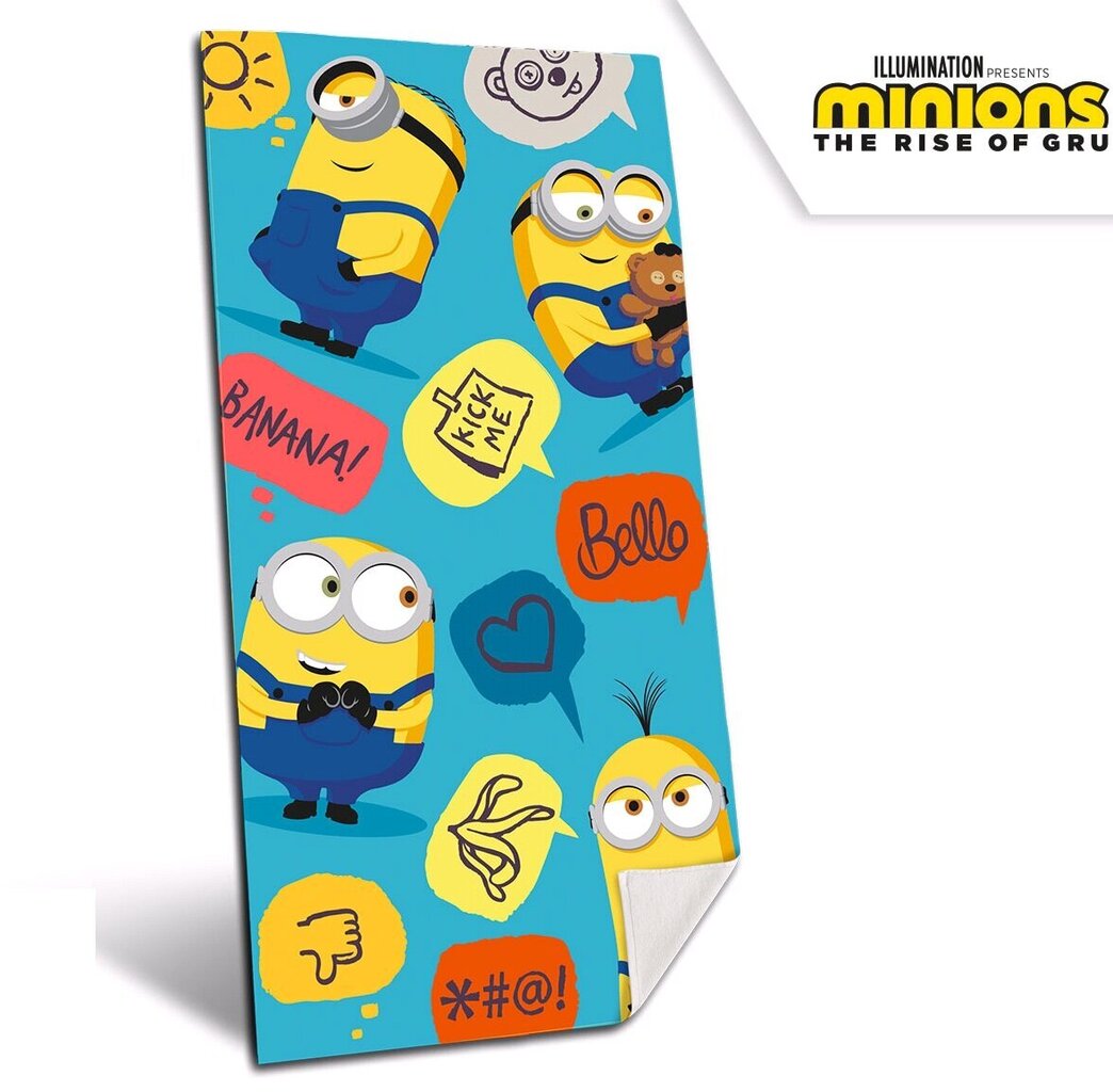 Minions-pyyhe, 75x150 cm hinta ja tiedot | Pyyhkeet | hobbyhall.fi