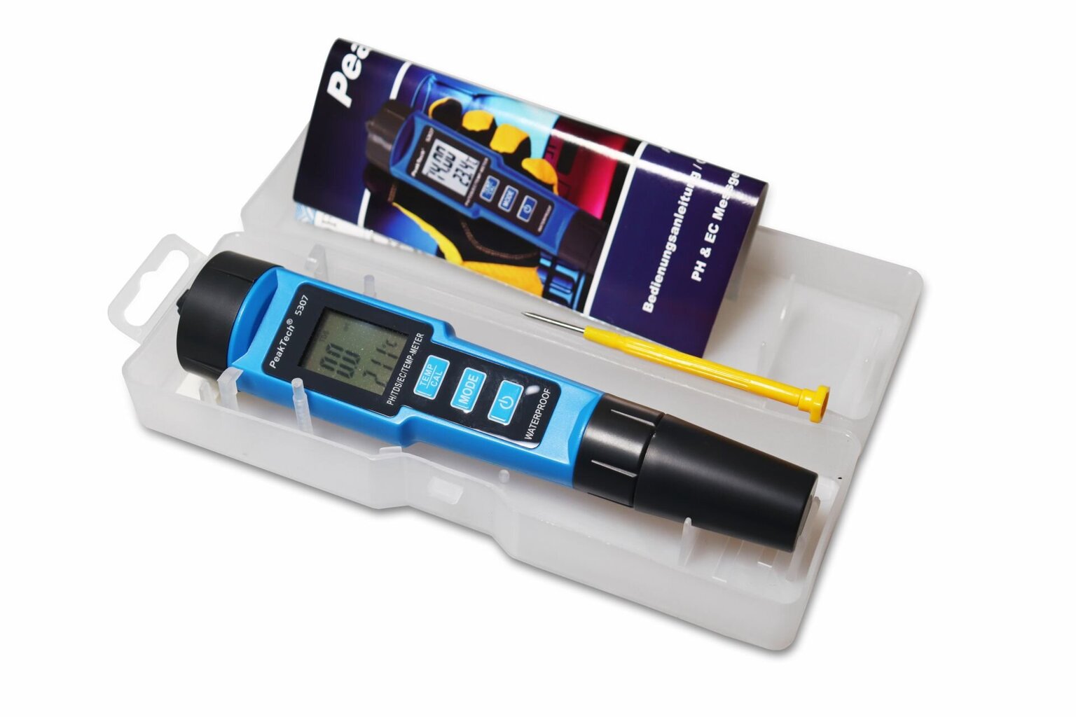 4 in 1 PH-Meter PeakTech® P 5307 PH / EC / TDS / TEMP hinta ja tiedot | Mittarit ja mittalaitteet | hobbyhall.fi