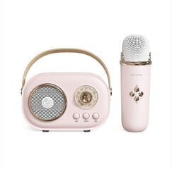 Mini karaokekone Bluetooth-kaiuttimella, vaaleanpunainen hinta ja tiedot | Kaiuttimet | hobbyhall.fi