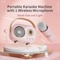 Mini karaokekone Bluetooth-kaiuttimella, vaaleanpunainen hinta ja tiedot | Kaiuttimet | hobbyhall.fi