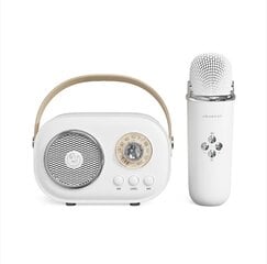 Mini karaokekone Bluetooth-kaiuttimella, valkoinen hinta ja tiedot | Kaiuttimet | hobbyhall.fi