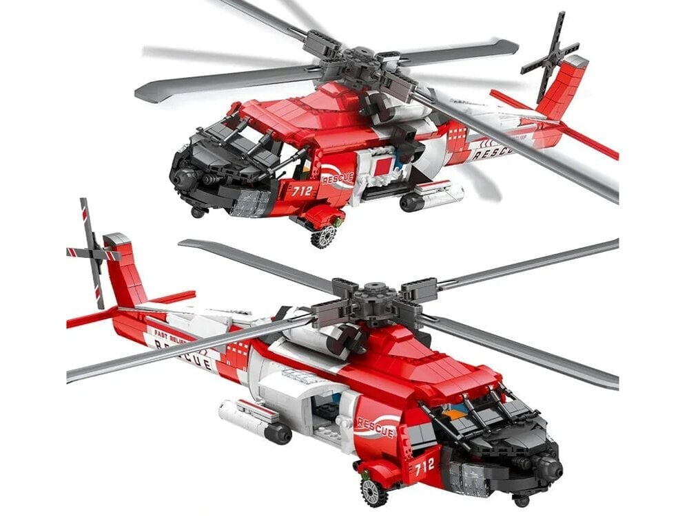 Rakennussetti helikopteri HH-60J Jayhawk 1137 osaa, punainen hinta ja tiedot | LEGOT ja rakennuslelut | hobbyhall.fi