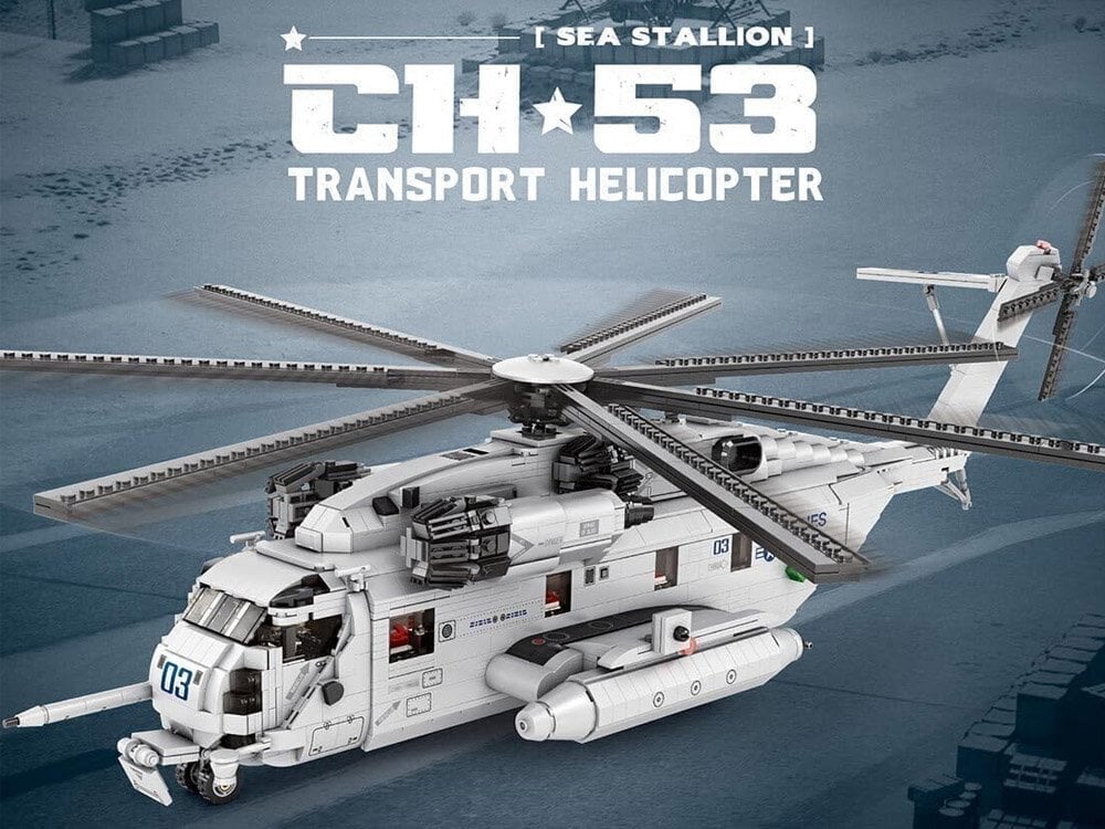 Rakennussetti helikopteri Sea Stallion CH 53 2192 osaa, valkoinen hinta ja tiedot | LEGOT ja rakennuslelut | hobbyhall.fi