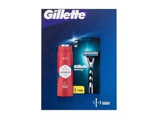 Sarja Gillette Mach3: partahöylä + vaihtoterät, 2 kpl + suihkugeeli/shampoo Old Spice Whitewater, 250 ml hinta ja tiedot | Parranajo ja karvanpoisto | hobbyhall.fi